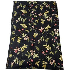 Waverly‎ Haven in Onyx Fabric Floral Home Decor Drapery Pillow Sewing 8 Yards